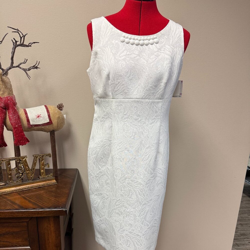 Kasper White Dress NWT White Size 6 NEW